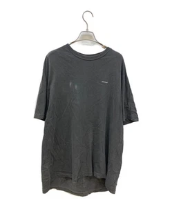 BALENCIAGA Logo T-Shirt Black Size S with Visible Scratches and Stains HN5059 - Picture 1 of 6
