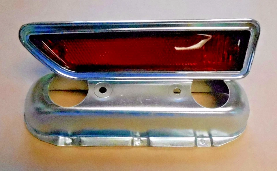 Fits 70 71 Challenger Red Passenger Side Marker Light Lens and Bezel Assembly - Image 1 of 1