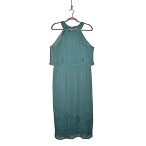SOFT SURROUNDINGS NEW $150 Floral Chiffon Draped Halter Maxi Dress PS - Picture 1 of 4