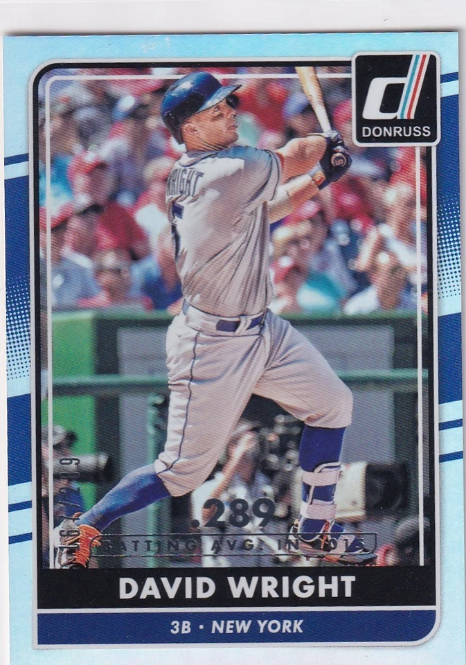 DAVID WRIGHT/289 DONRUSS TEMPORADA STAT LINE PARALELO METS #170 2016 16 PANINI Foto 1 de 1
