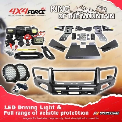 4X4FORCE Premium Armor 3 Loop Bumper Bullbar Lights Winch for Nissan Patrol Y62 - image 1 of 2