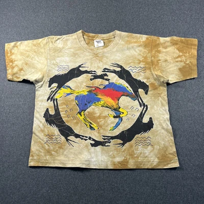 复古 1996 年 The Mountain T 恤西南马田纳西河大号裁剪美国 — 第 1/4 张图片