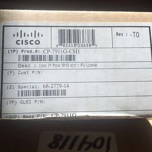 Cisco 7911 - CP-7911G-CH1 Unified IP-Telefon - Brandneu - Menge 43 Stück verfügbar - Bild 1 von 4