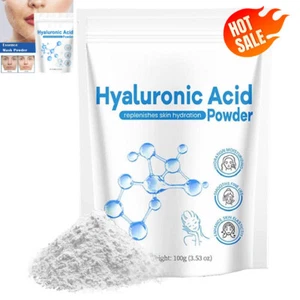 Hyaluronic Acid Powder + Replenishes Skin Hydration - DietarySupplement 100g- - Picture 1 of 10