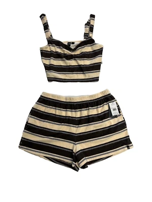 Volcom Towely время шорты/топ новый с Ярлыками Sz L, XL махровой ткани шорты или Cami Top женщин - Изображение 1 из 4