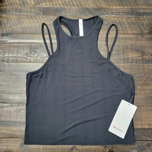 Lululemon Double Strap Yoga Tank Black 12 - Picture 1 of 5