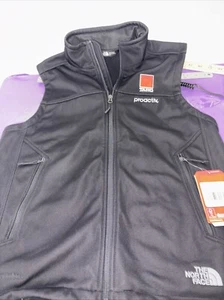 NWT The North Face Vest Mens Large Dark Gray Full-Zip Ridgewall SS Embroidered - Picture 1 of 9