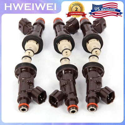 6 piezas inyectores de combustible 23250-62040 para 1998 1999 2000 2001 2002 Toyota 4Runner 3,4 L Foto 1 de 4