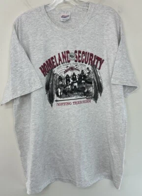 Native American Homeland Security Fighting Terrorism Since 1492 T-Shirt Grey XL — 第 1/4 张图片