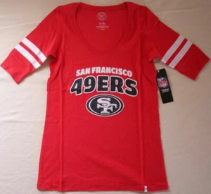 '47 Brand NFL Women San Francisco 49ers Speckle Stripe Tee Size Small New - Picture 1 of 7