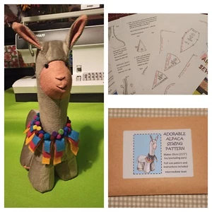 Adorable Alpaca/Llama Sewing Pattern full size pattern & intructions - Picture 1 of 5