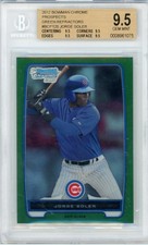 2012 Bowman Chrome Prospects Jorge Soler Green Refractor BGS 9.5 Chicago Cubs
