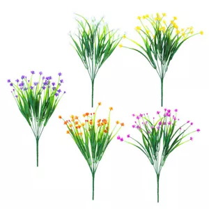 5 Pcs Simulated Spring Grass Flowers Artificial for Indoors Fake Decor Bouquet - Picture 1 of 12