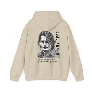 Johnny Depp - cita - Sudadera con capucha unisex de mezcla pesada, sudadera, impresión artística, camiseta - Imagen 1 de 12