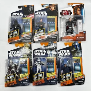Star Wars Saga Legends Action Figures Vader Fett Trooper Grievous Hasbro Set - Picture 1 of 13