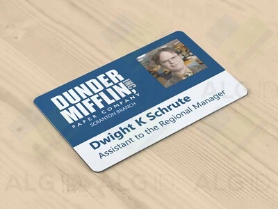 The Office (American) - Novelty / Prop Plastic ID Card Badge Jim / Pam / Dwight - Image 1 of 4
