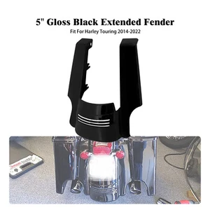 Black 5"Rear Extension Fender Stretched Filler For Harley Electra Road Glide 14+ - Picture 1 of 14