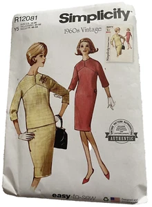 Simplicity Muster R12081 S9915 1960 Vintage Kleid Anzug Top A-Linie Rock Gr. 18 ~ 26 - Bild 1 von 7