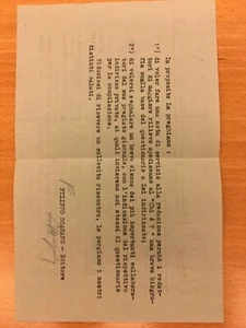 Lettera firmata da Filippo Scarano - Picture 1 of 1