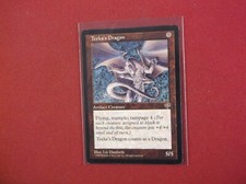 MTG " Teeka's Dragon " from Mirage EX-MT-NMT Reserved list # 3     see scans