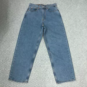 Pantalones de mezclilla Vans para hombre 30 azules a cuadros-5 holgados sueltos lavado medio Y2K Hip Hop nuevos - Imagen 1 de 10