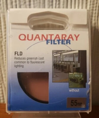Quantaray 55mm Lens Filter - FLD Reduces Greenish Fluorescent Light Photo Camera - Image 1 of 2