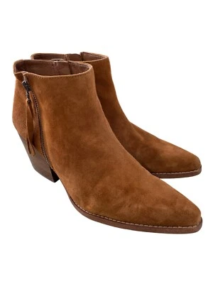 Sam Edelman Walden Botines Talla 9.5 Punta Punta Gamuza Cuero Boho Western Foto 1 de 4