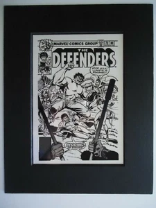 1979 DEFENDERS # 70 HERB TRIMPE LUNATIK COVER PRODUCTION ART HELLCAT VALKYRIE - Picture 1 of 2
