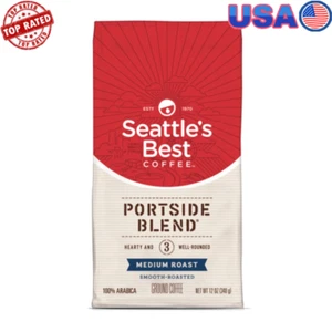 Portside Blend Medium Roast Ground Coffee 12 Oz Arabica Beans Smooth Flavor - Picture 1 of 5