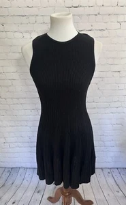 Alice +Olivia Black Crochet Sleeveless Dress Womens Small - Picture 1 of 4