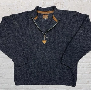 Suéter REI de Colección Años 90 Tejido con Cable Pescador Gris Carbón EE. UU. Grande para Hombres - Imagen 1 de 4
