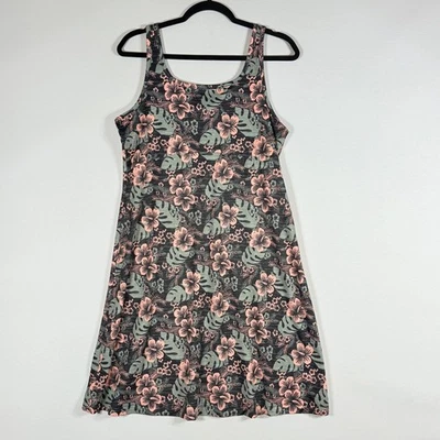 Vestido sin mangas Columbia PFG para mujer grande floral línea A aire libre Gorpcore viaje Foto 1 de 4