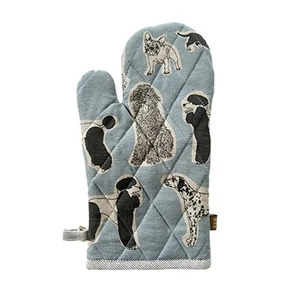 Oven Mitt Dog Print Pot Glove Farmhouse Kitchen Blue Haze Raine & Humble - Picture 1 of 6