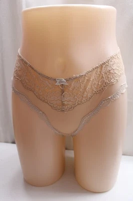 Victoria's Secret Angels Babydoll Sissy Princess Sheer 蕾丝蝴蝶结网眼内裤 M — 第 1/4 张图片