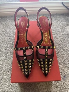 Valentino Garvani - Rockstud - Alcove - Patent leather Slingback Pump - 60 mm - Picture 1 of 9