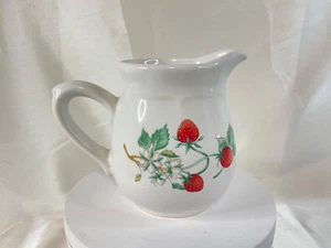 VINTAGE Strawberry Blueberry Ceramic Creamer - Picture 1 of 7