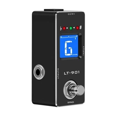 Rowin Gitarren-Tuner-Pedal mit Mini-Design und echtem Bypass für unveränderten