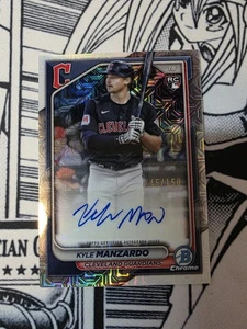 KYLE MANZARDO 2024 BOWMAN CHROME MEGA BOX ROOKIE REFRACTOR AUTO /150 - Picture 1 of 2