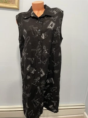 Vestido Diseño Chicos Lino Seda Cuello Abotonado LOVE PRETTY SMILE Talla XL Foto 1 de 4