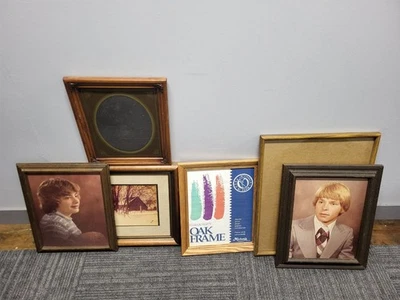 LOTE de 6 vidrios vintage grandes medianos de madera profunda Foto 1 de 4