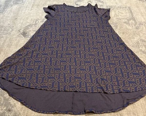 Lularoe Womens T-Shirt Dress Sz XL X-Large Short Sleeve Hi-low Pocket - Picture 1 of 5