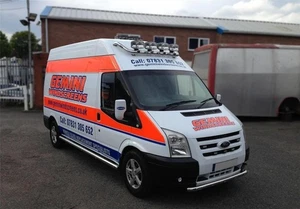 Roof Bar B1 + Spots + LEDs To Fit Ford Transit MK6 2000 - 2006 Front Medium High - Picture 1 of 9