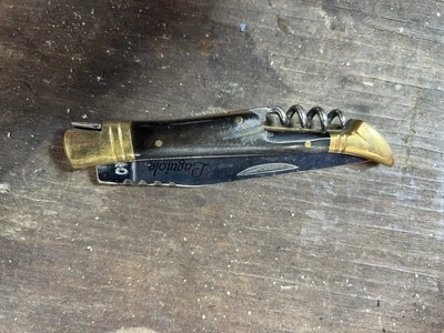 VTG RARE FRENCH LAGUIOLE INOX 440 VERITABLE FOLDING POCKET KNIFE CORKSCREW TOOL - Image 1 of 4