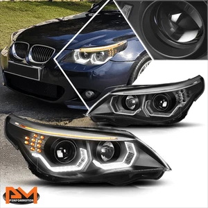 Faro/lámpara proyector señal de giro negro LED U-Halo + señal de giro para BMW serie 5 E60 04-07 - Imagen 1 de 7