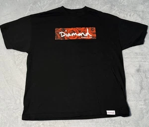 Diamond Supply Co Mens T Shirt 2XL XXL Diamond Life Red Rose Logo Graphic Print - Picture 1 of 7