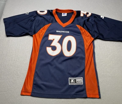 Camiseta de fútbol americano de colección Terrell Davis #30 Denver Broncos NFL juvenil mediana/adulta pequeña Foto 1 de 4