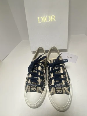 Pre-Own Dior Walk'n'Dior Oblique - Embroidered Deep Blue Sneaker Size 10 US/40EU - Image 1 of 4