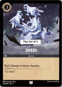 Smash ⚙️Paly set of 4⚙️200/204. Lorcana The First Chapter - Picture 1 of 1