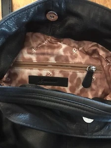 b makowsky black leather handbag - Picture 1 of 6