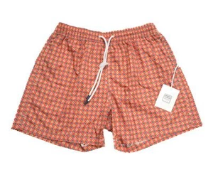 Fedeli 235 $ orange blau Medaillon Print schmale Madeira nachhaltige Badehose M - Bild 1 von 6